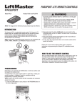 114A4494 Passport Lite Remote Controls Owners Manual
