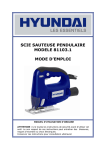 SCIE SAUTEUSE PENDULAIRE MODELE 81103.1 MODE D`EMPLOI