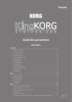 KingKORG Guide des paramètres