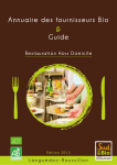 Annuaire des fournisseurs Bio Guide Restauration Hors