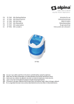 EN SF-7641 Mini Washing Machine Instruction for use DE SF