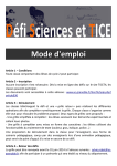 Mode d`emploi Article 1 – Conditions