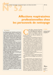 dmt Affections respiratoires professionnelles chez les personnels de