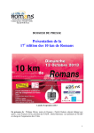 Présentation de la 17 édition des 10 km de Romans