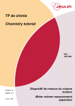 TP de chimie Chemistry tutorial Ref : 253 082