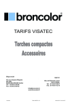 broncolor Tarifs VISATEC 1/16 Janvier 2013