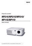 Projecteur portable NP216/NP215/NP210/ NP115/NP110