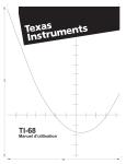 TI-68 Manuel d`utilisation