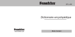 Dictionnaire encyclopédique - Franklin Electronic Publishers, Inc.