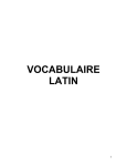 VOCABULAIRE LATIN - Idiomas Astalaweb