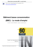 Bâtiment basse consommation (BBC) : Le mode d`emploi