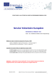 la Fiche Service volontaire européen / Mobilité