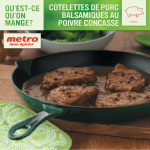 CÔtelettes de porc balsamiques au poivre concassÉ PORC