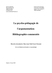 La psycho-pédagogie de l`argumentation: Bibliographie