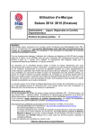 Utilisation d`e-Marque Saison 2014- 2015 (Erratum)