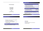 UE Informatique Modalités pratiques Objectifs pédagogiques Plan