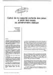 Calcul de la capacité portante des pieux à partir des essais au