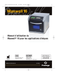 Manuel d`utilisation du Maxwell 16 pour les applications