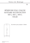 Réservoir d`eau chaude san itaire multifonction MFS solar technique