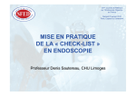 Mise en pratique de la check-list en endoscopie