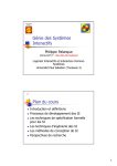 Génie des Systèmes Interactifs Plan du cours