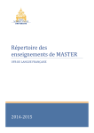 Master Langue Française - Université Paris