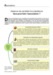 Absence de candidat à la présidence Que peut faire l