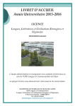 Livret d`accueil Licence - UFR Langues et Communication