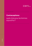 Contraceptions : quels choix pour les femmes aujourd`hui ?