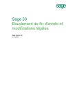 Sage 50 Bouclement de fin d`année et