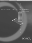 Capteur solaire à tubes sous vide SCHOTT ETC 16 ®