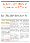 La Lettre n° 8_(automne 2012) - Maisons Paysannes de l`Yonne