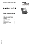 Instructions de montage et mode d`emploi: CALEC® ST II