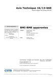 Avis Technique 16/13-660 BMI-BME apparentes