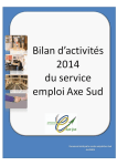 le rapport d`activité 2014 - Communauté de Communes Axe Sud