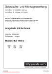 Kuppersbusch IKE 166-0 Fridge Freezer Operating Instructions User