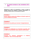 I) Un objectif principal et des orientations 2012 - 2015.