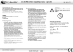 Jeu de fléchettes magnétique pour capsules Mode d`emploi – page 1