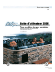 Guide d`utilisation du spa portable 2006