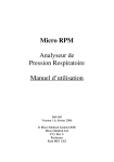 Micro RPM Analyseur de Pression Respiratoire Manuel d