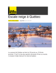 Escale neige à Québec