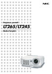 LT265/LT245 - NEC Projectors