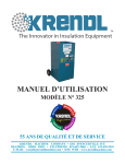 modèle n° 325 - Krendl Machine Inc.