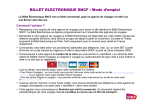 9- Impression du ou des Billets Electroniques