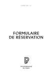 FORMULAIRE DE RÉSERVATION