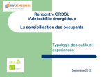 "La sensibilisation des occupants. Typologie des outils et