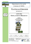 Liste des emplacements réservés (février 2015)