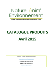 Catalogue produits Mars 2015