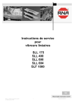 Instructions de service pour vibreurs linéaires SLL 175 SLL