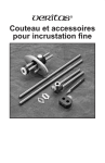 Couteau et accessoires pour incrustation fine